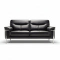 Leather loveseat with chrome legs 180 x 85 x 75cm for living room use