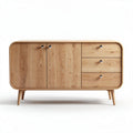 Wooden sideboard cabinet with two doors and three drawers 120 x 45 x 75cm